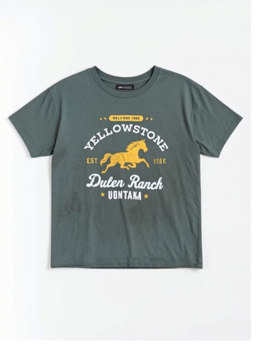 Yellowstone Tee shirt women's, size XL Green (E31)